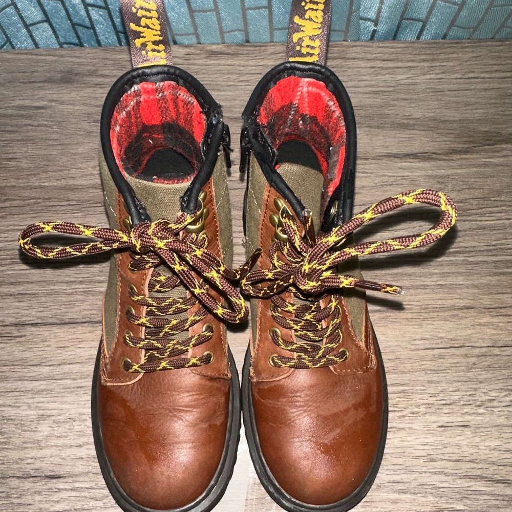 Dr. Martens Kids Boots Brown and Red